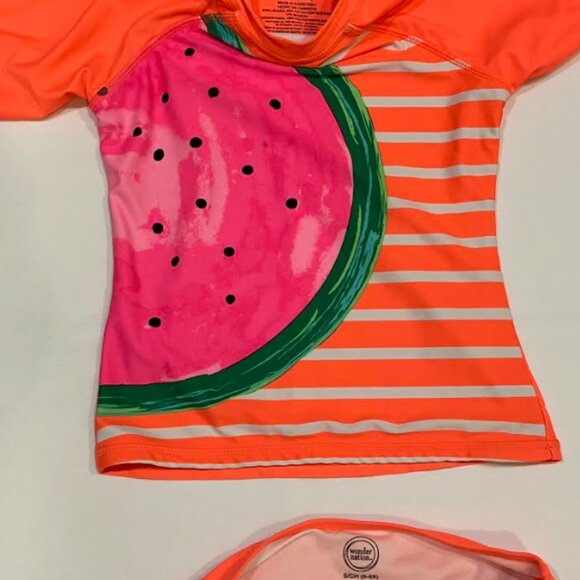 Wonder Nation Girls Two Pieces Swimsuit Multicolor Size S/CH(6-6X) - Picture 2 of 3